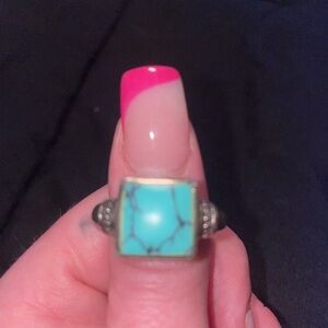 Sterling silver ring with turquoise stone